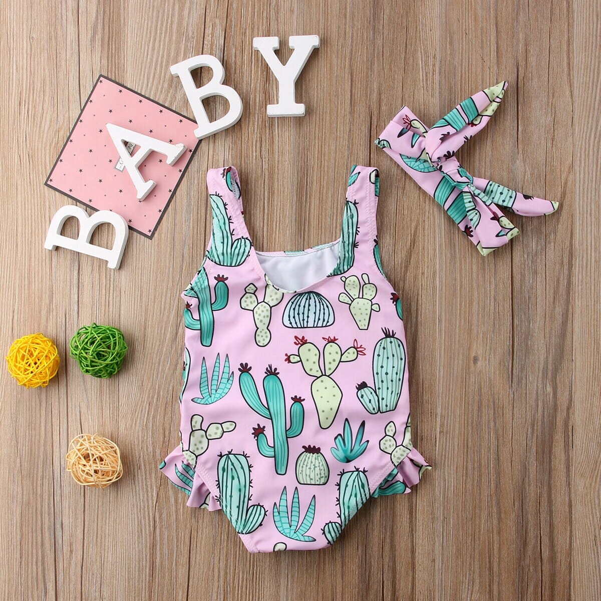 Maiô Infantil Cactos + Faixa